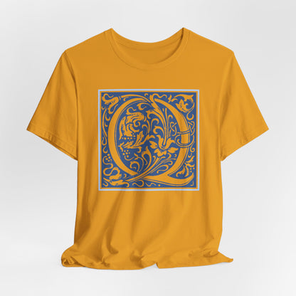 Q Scroll Blue T-Shirt Short Sleeve