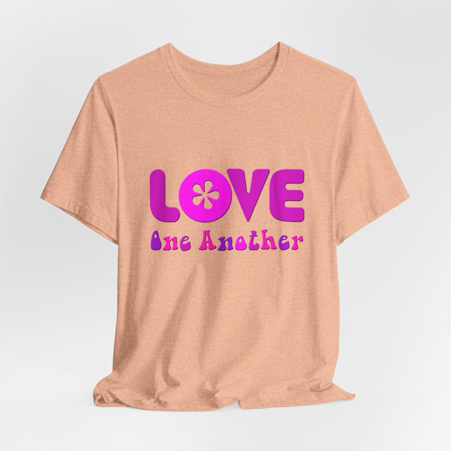Love One Another Pink T-Shirt Short Sleeve