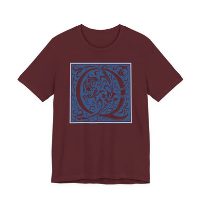 Q Scroll Blue T-Shirt Short Sleeve