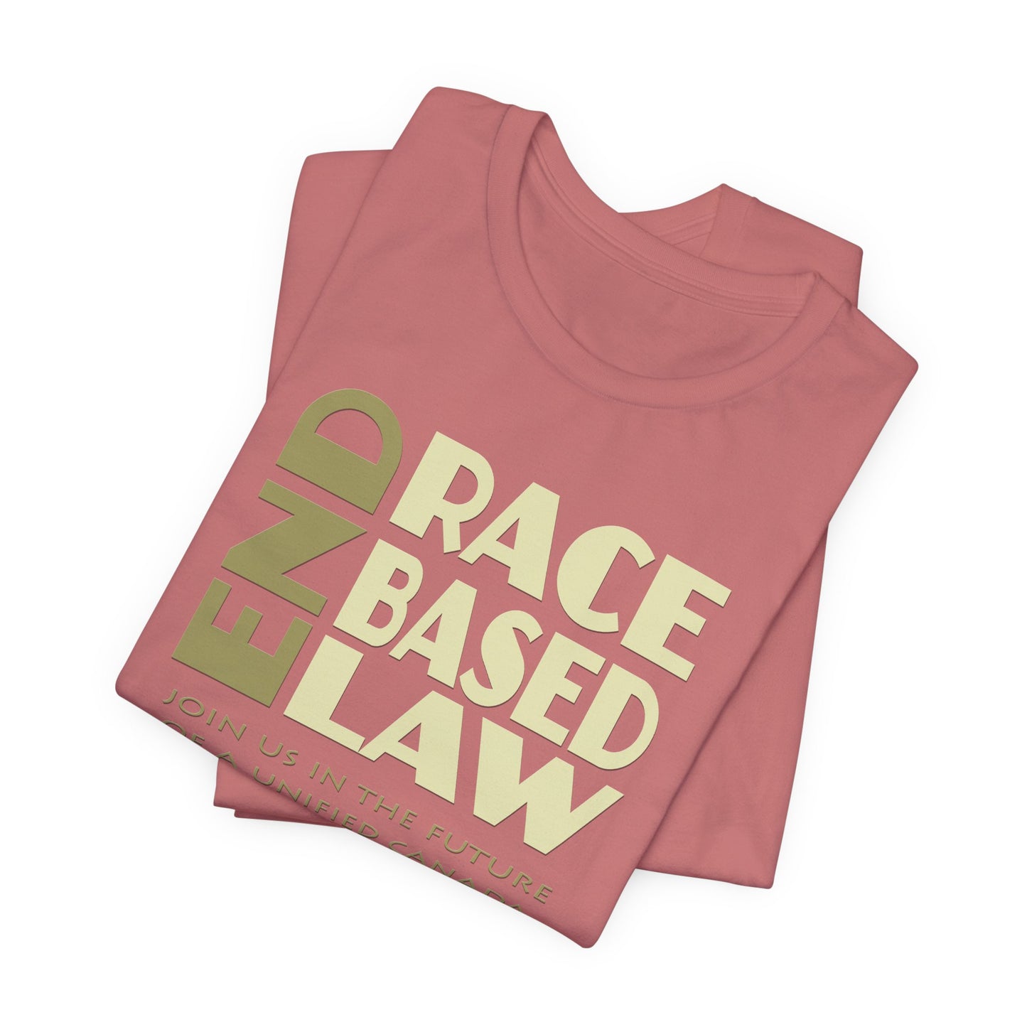 END RACE BASED LAW Canada Beige T-Shirt Short Sleeve