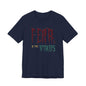 Fear Is The Virus 1 (front) 2 (back) T-Shirt Short Sleeve
