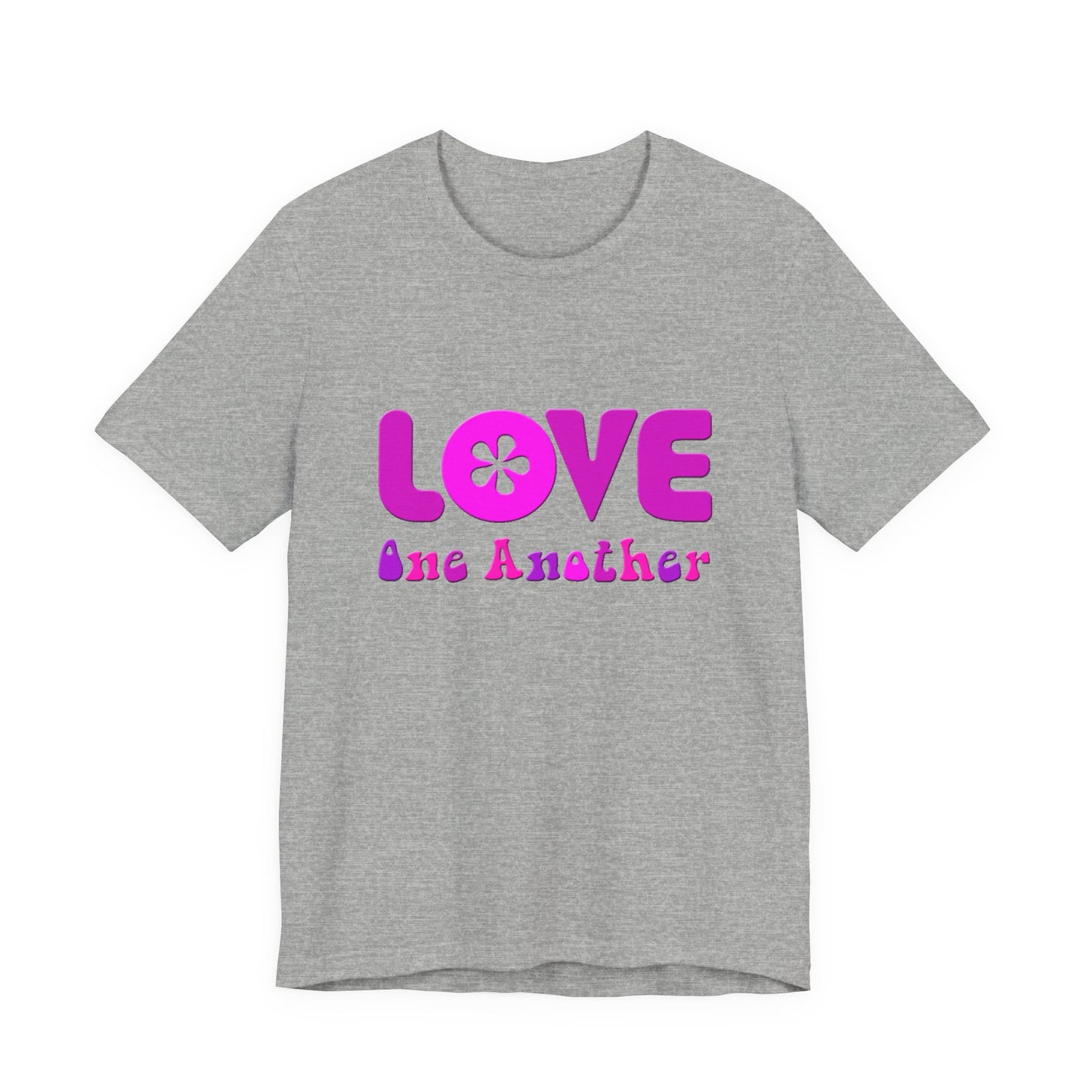 Love One Another Pink T-Shirt Short Sleeve