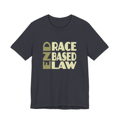 END RACE BASED LAW Beige T-Shirt Short Sleeve