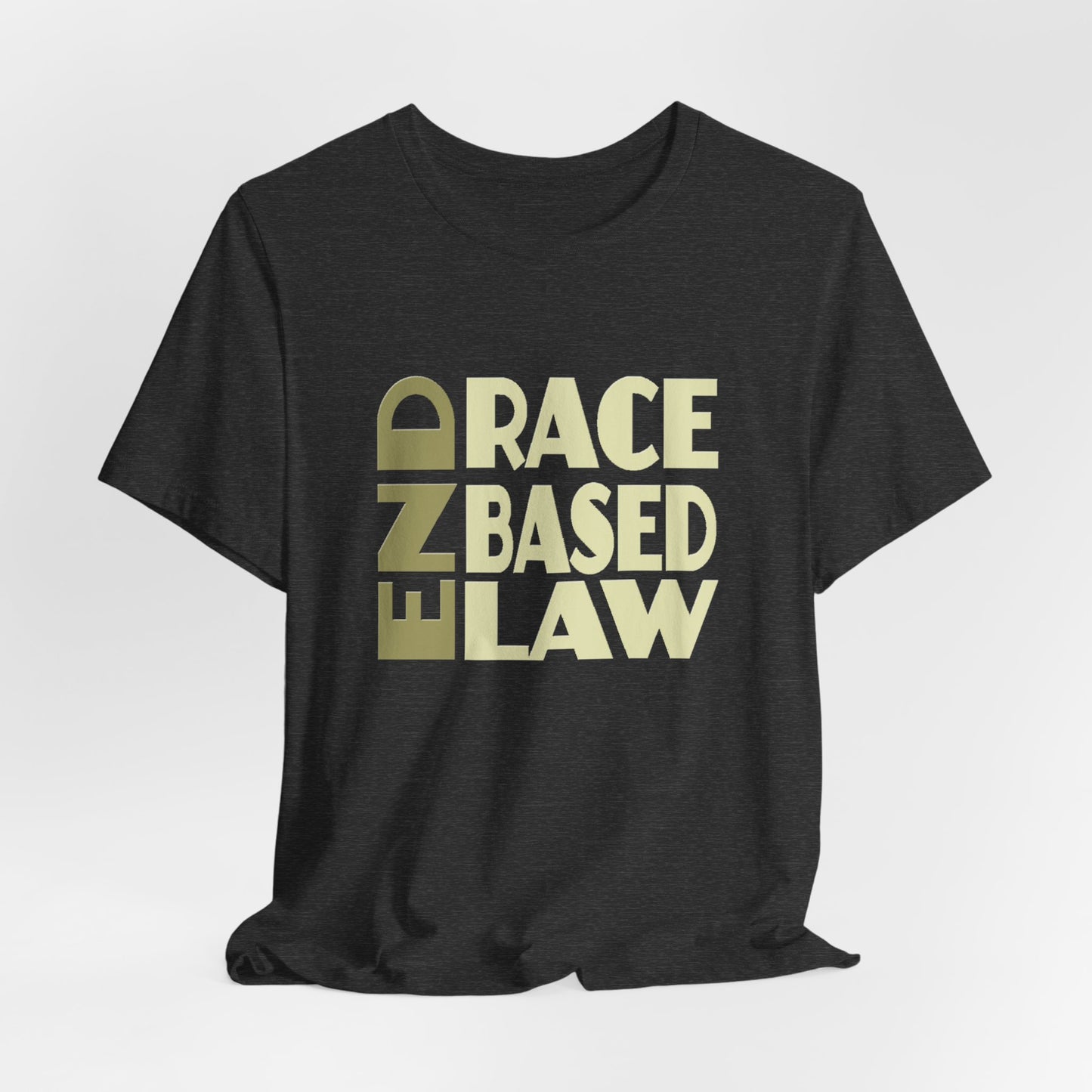END RACE BASED LAW Beige T-Shirt Short Sleeve