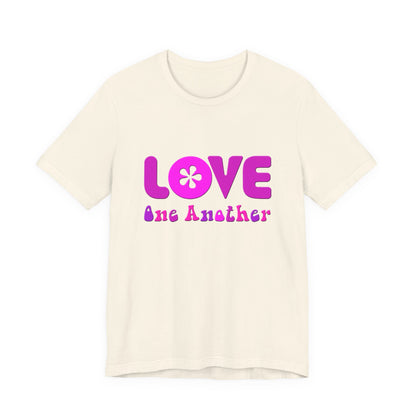 Love One Another Pink T-Shirt Short Sleeve