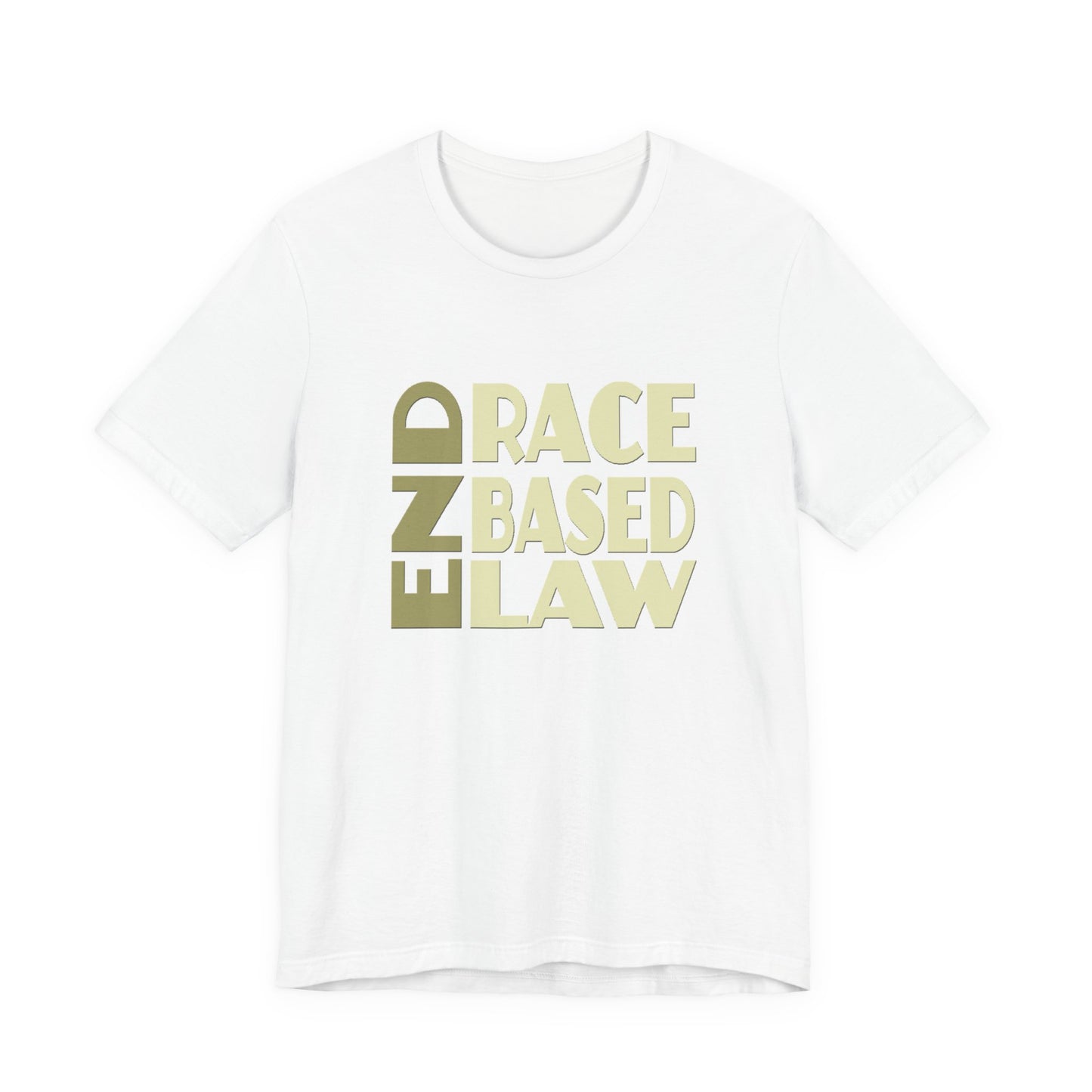 END RACE BASED LAW Beige T-Shirt Short Sleeve