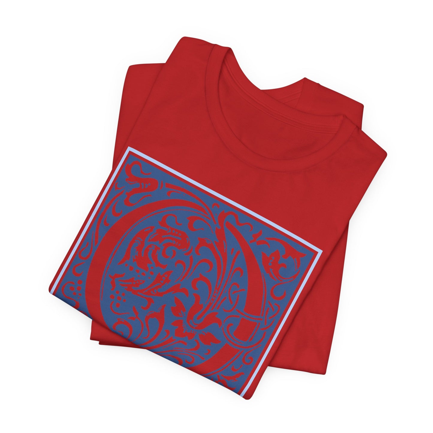 Q Scroll Blue T-Shirt Short Sleeve