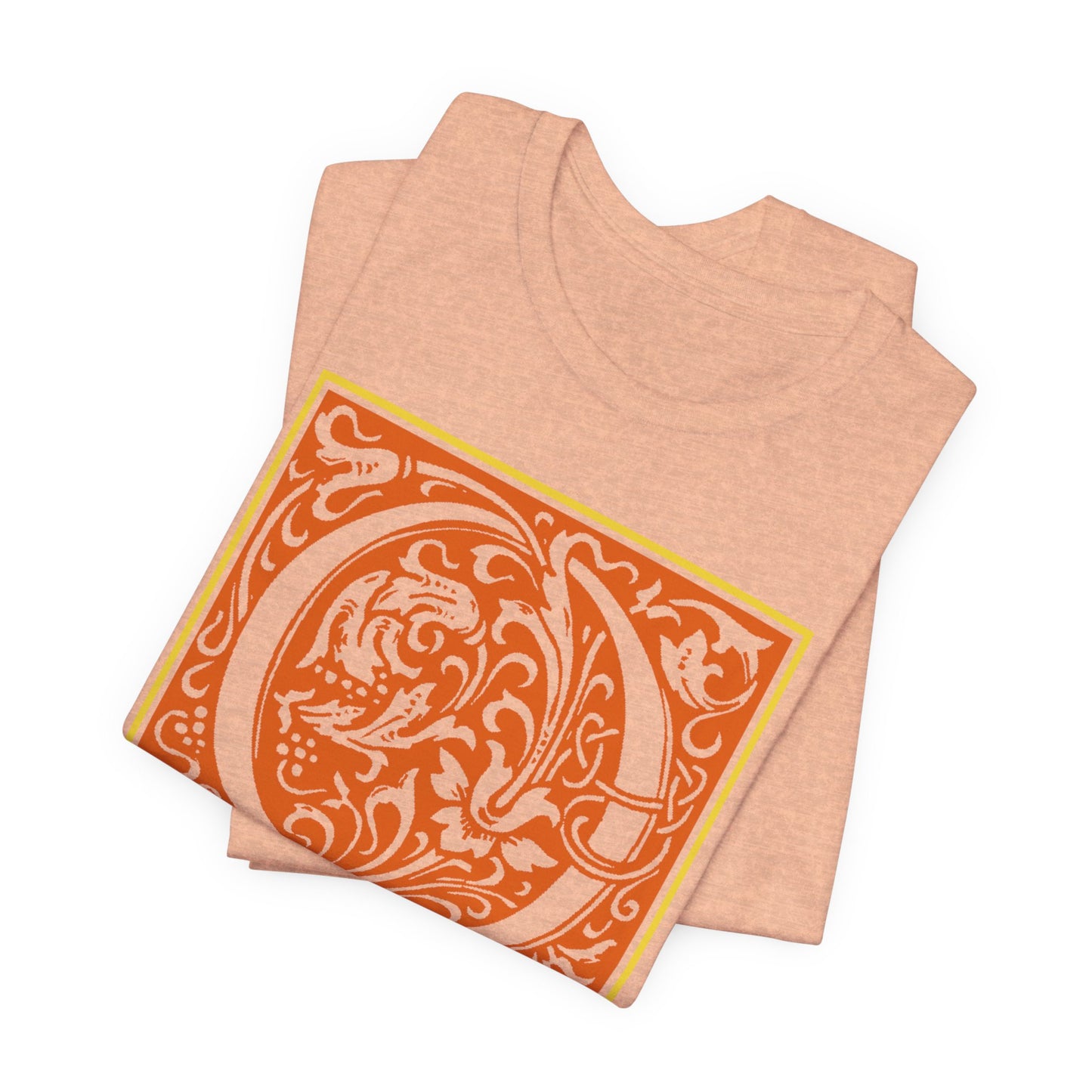 Q Scroll Orange T-Shirt Short Sleeve