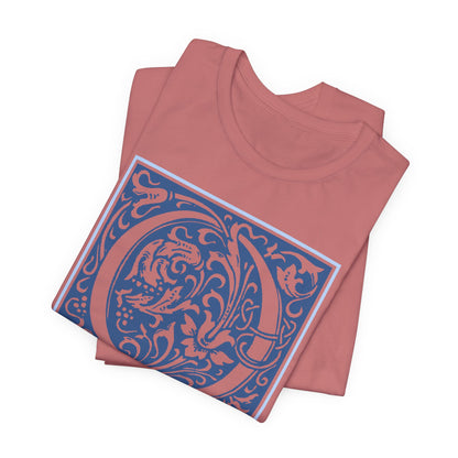 Q Scroll Blue T-Shirt Short Sleeve