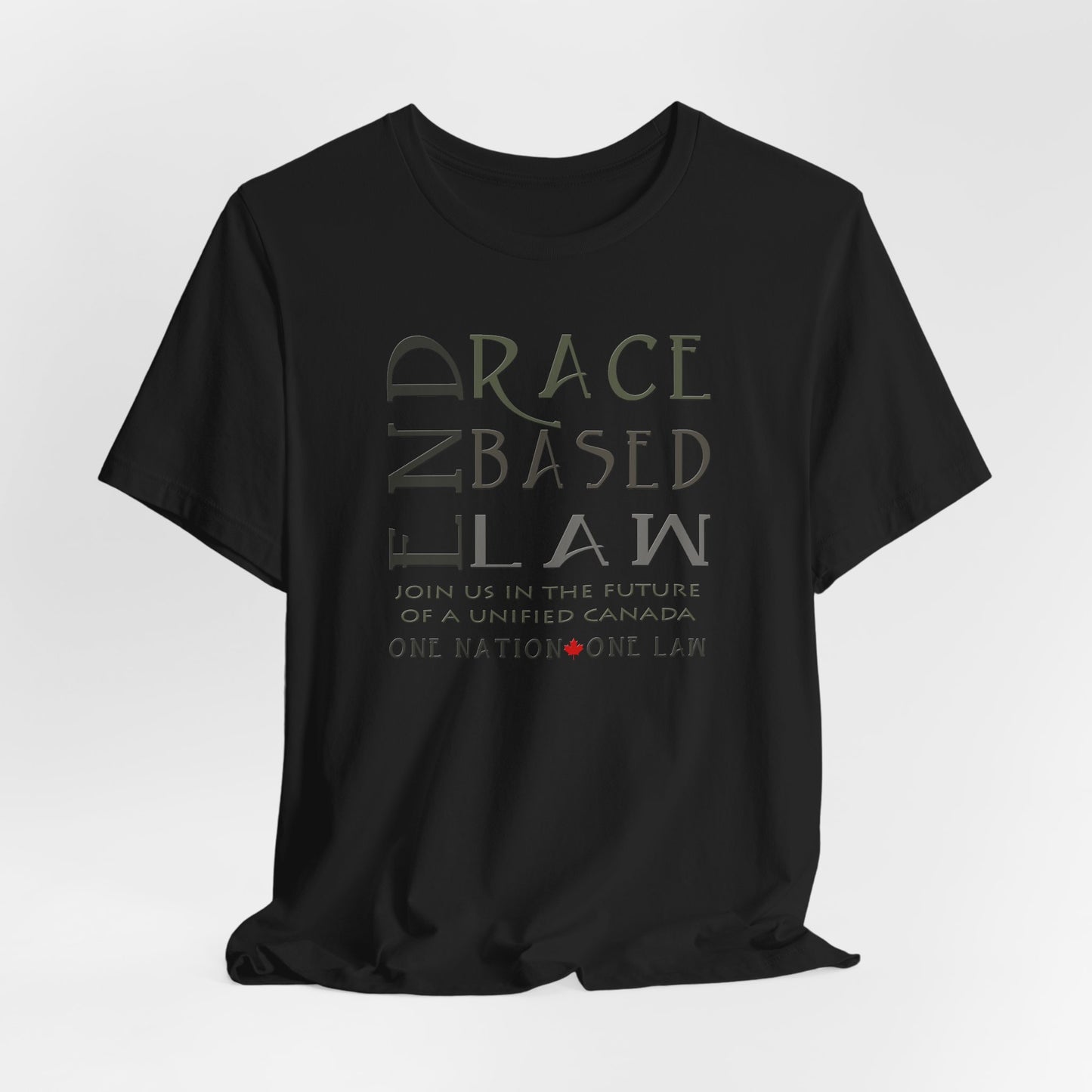 END RACE BASED LAW Canada Slim Grey T-Shirt Short Sleeve