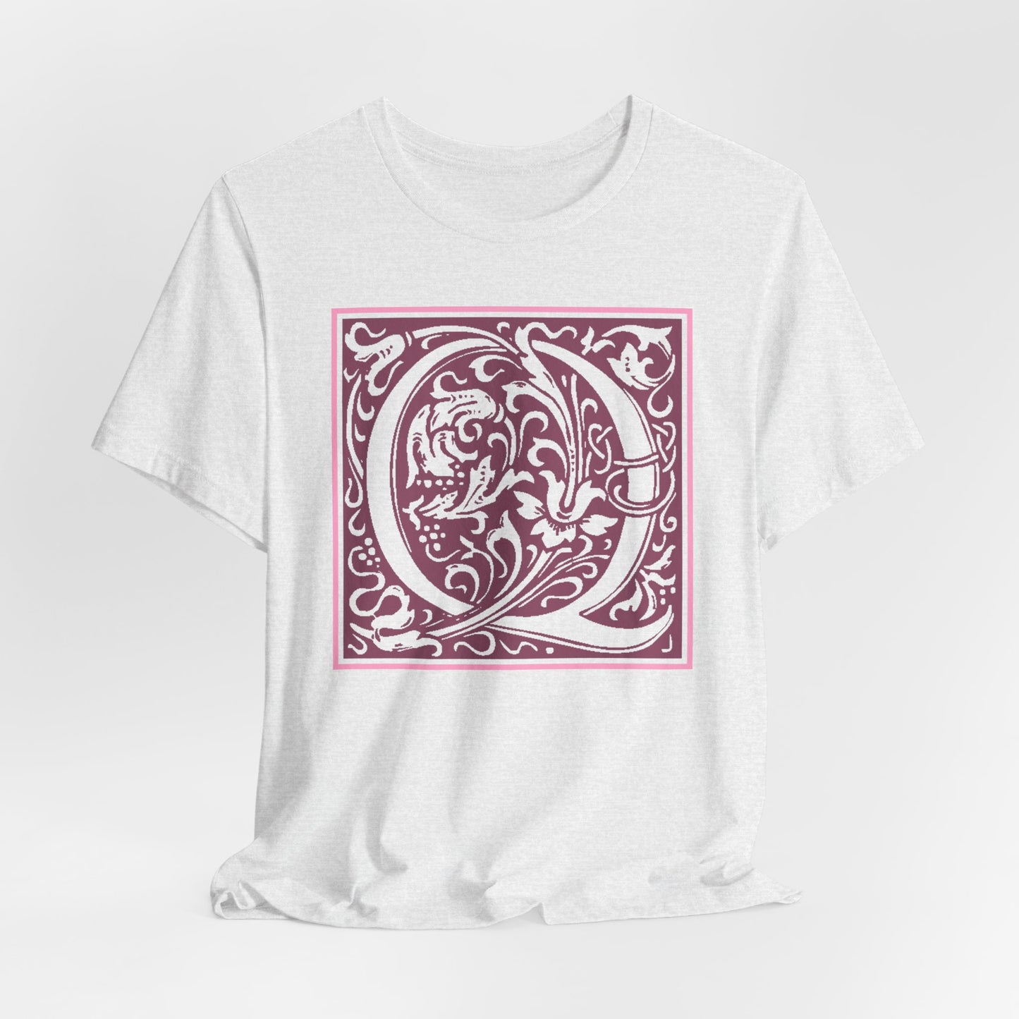 Q Scroll Wine T-Shirt Short Sleeve