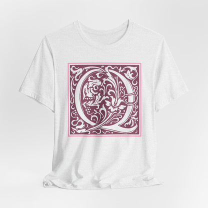 Q Scroll Wine T-Shirt Short Sleeve