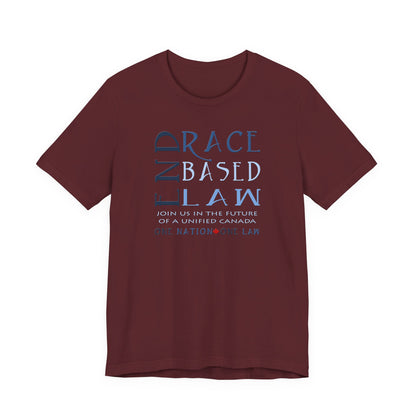 END RACE BASED LAW Canada Slim Blue T-Shirt Short Sleeve
