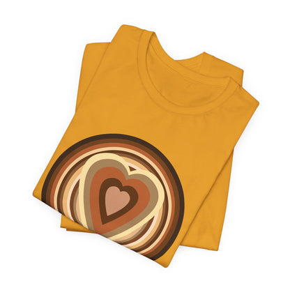Beige Power Hearts T-Shirt Short Sleeve