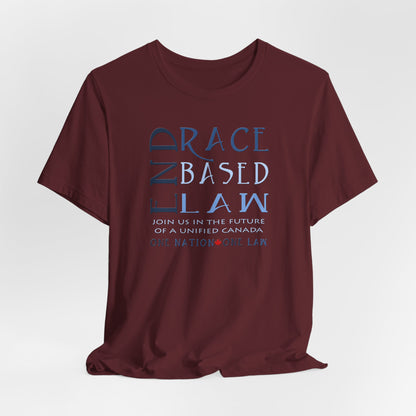 END RACE BASED LAW Canada Slim Blue T-Shirt Short Sleeve
