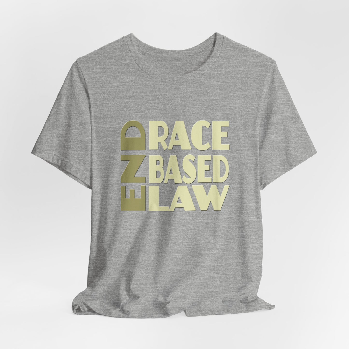 END RACE BASED LAW Beige T-Shirt Short Sleeve