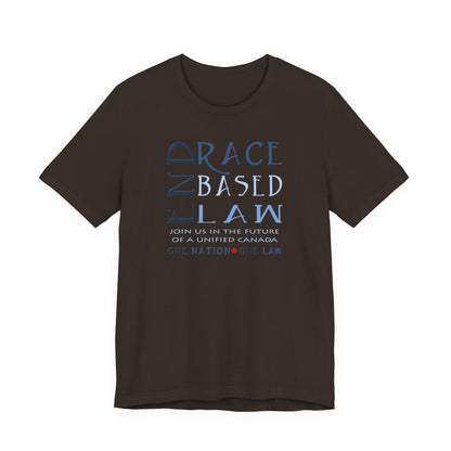 END RACE BASED LAW Canada Slim Blue T-Shirt Short Sleeve