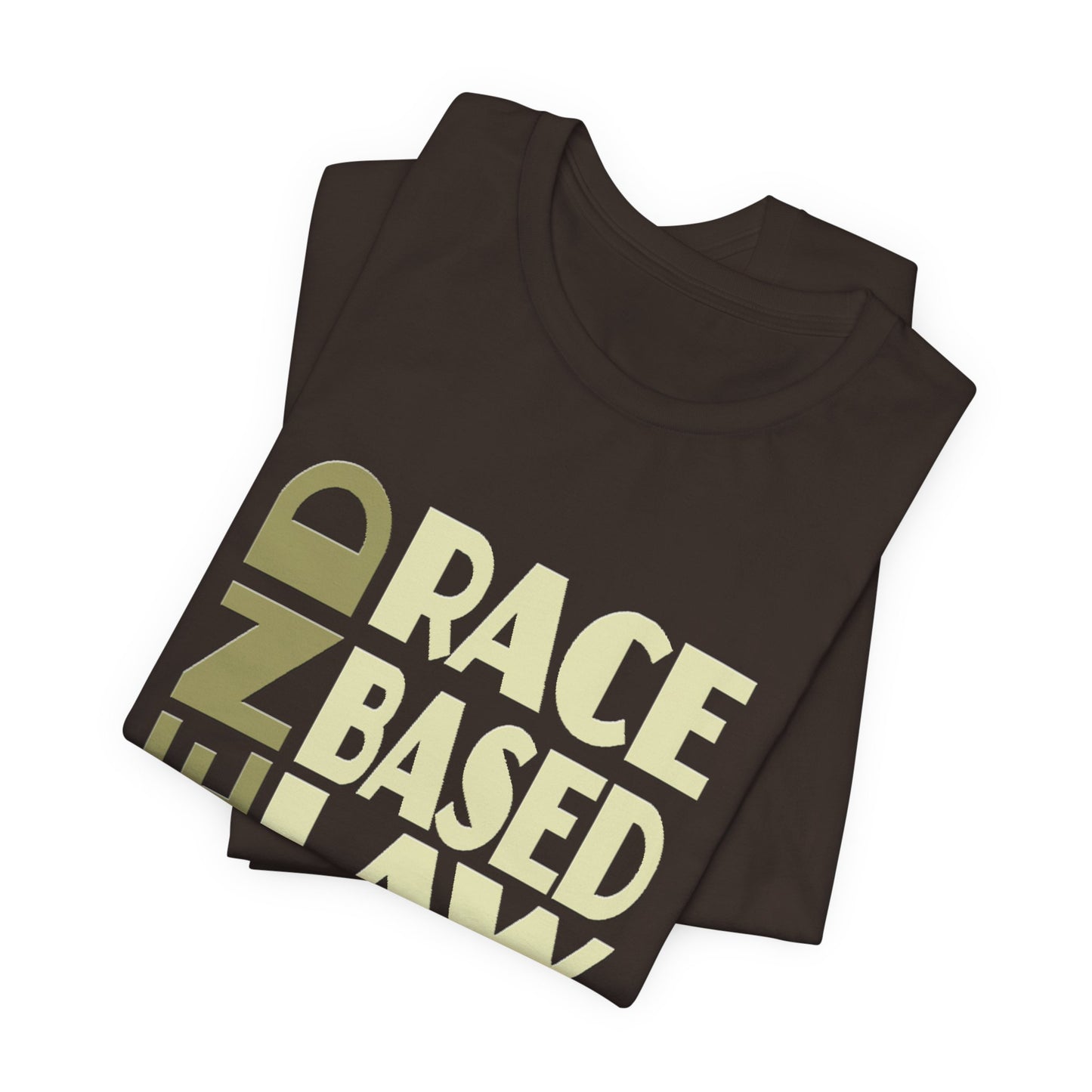 END RACE BASED LAW Beige T-Shirt Short Sleeve