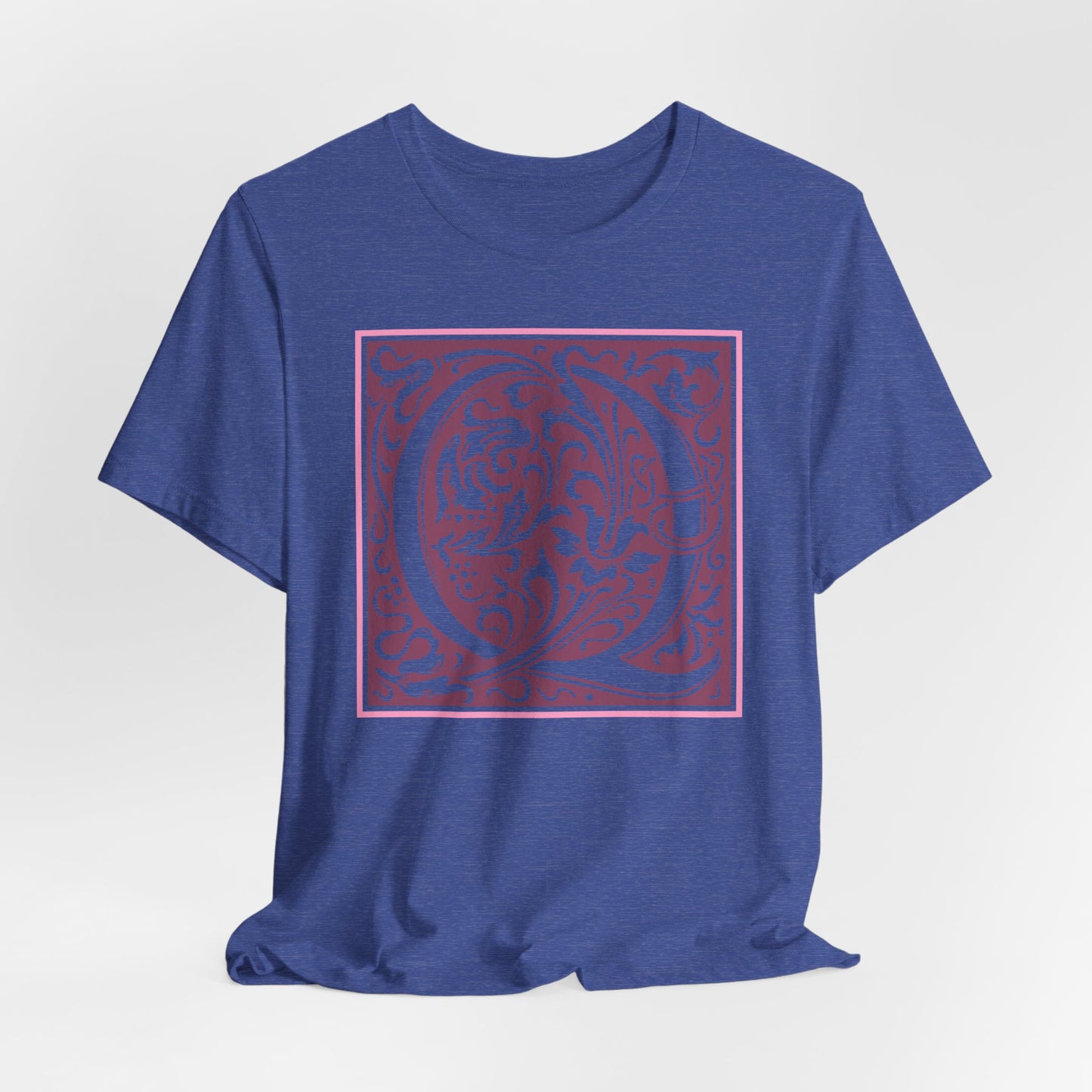 Q Scroll Wine T-Shirt Short Sleeve