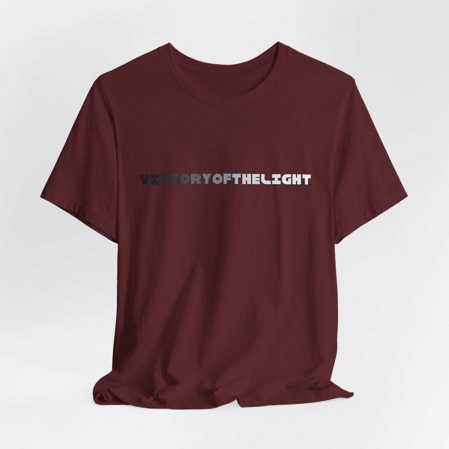 Victory Of The Light Grey Banner T-Shirt Short Sleeve