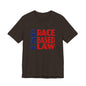 END RACE BASED LAW Blue Red T-Shirt Short Sleeve