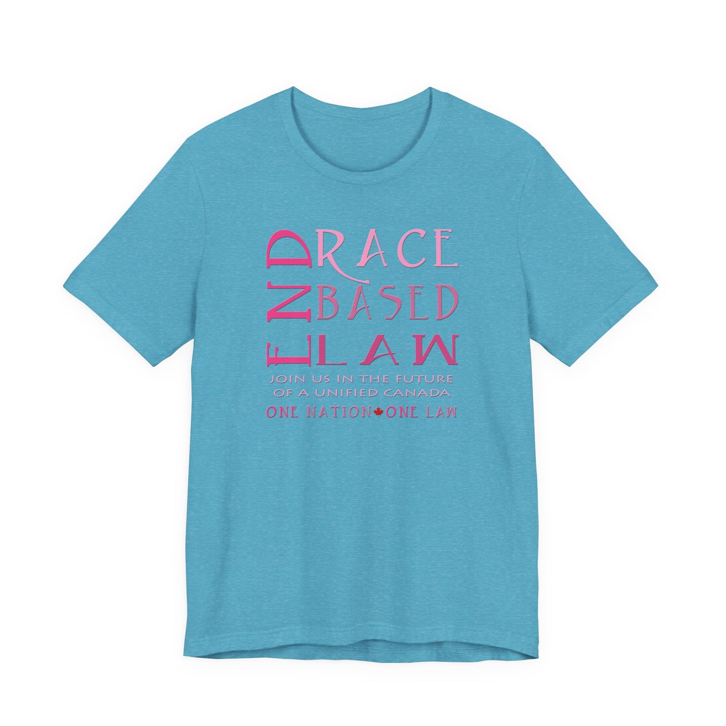 END RACE BASED LAW Canada Slim Pink T-Shirt Short Sleeve