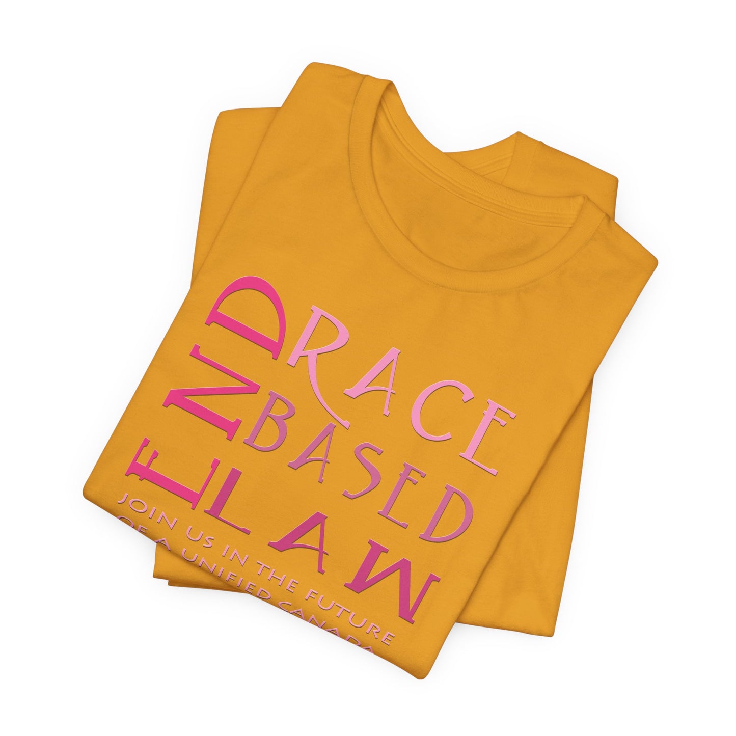 END RACE BASED LAW Canada Slim Pink T-Shirt Short Sleeve
