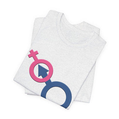 Man In Woman T-Shirt Short Sleeve