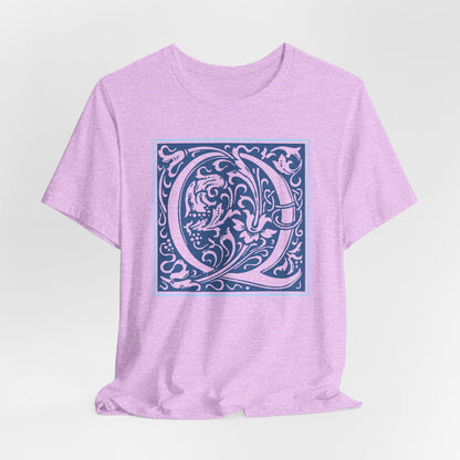 Q Scroll Blue T-Shirt Short Sleeve