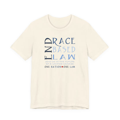 END RACE BASED LAW Canada Slim Blue T-Shirt Short Sleeve