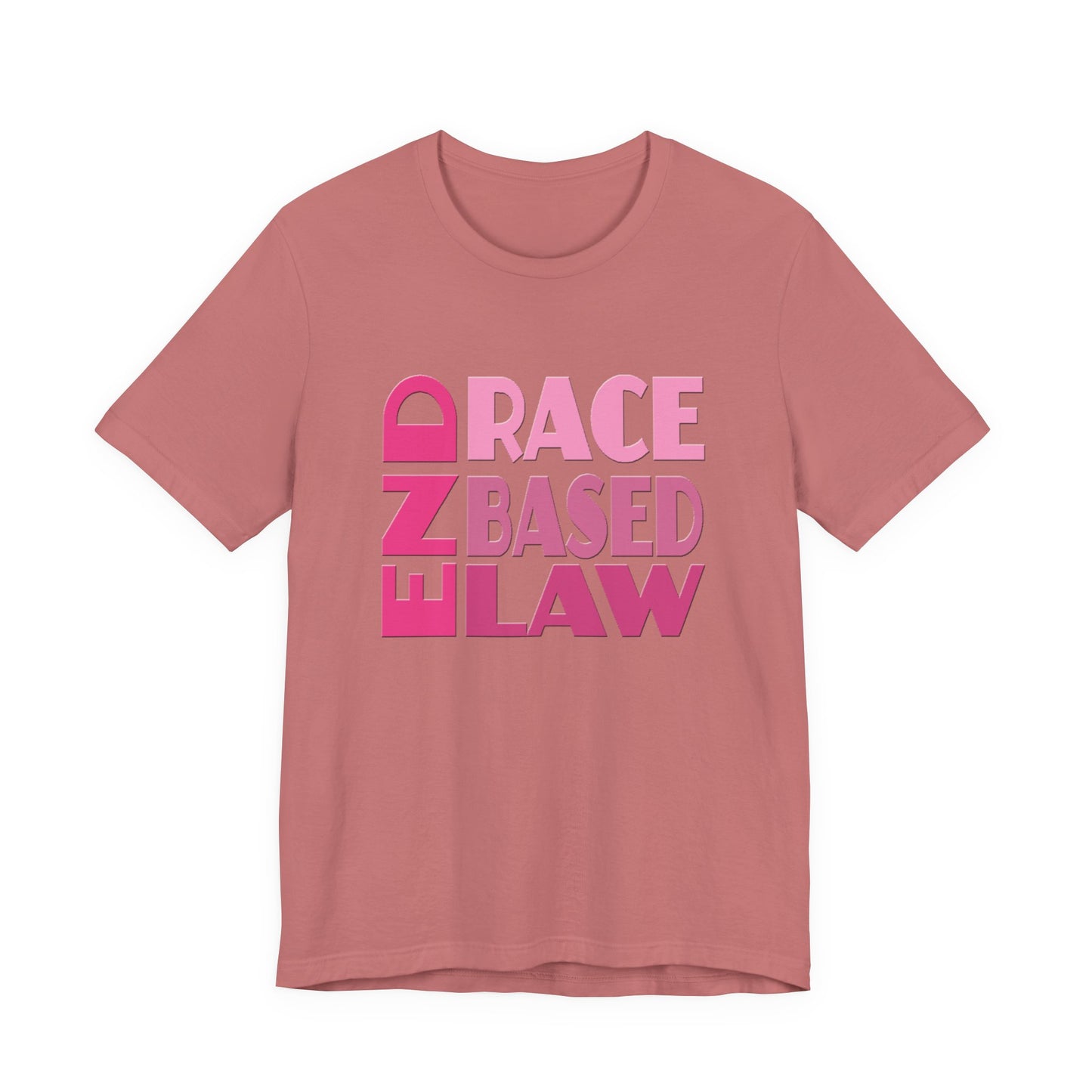 END RACE BASED LAW Pink T-Shirt Short Sleeve