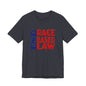END RACE BASED LAW Blue Red T-Shirt Short Sleeve