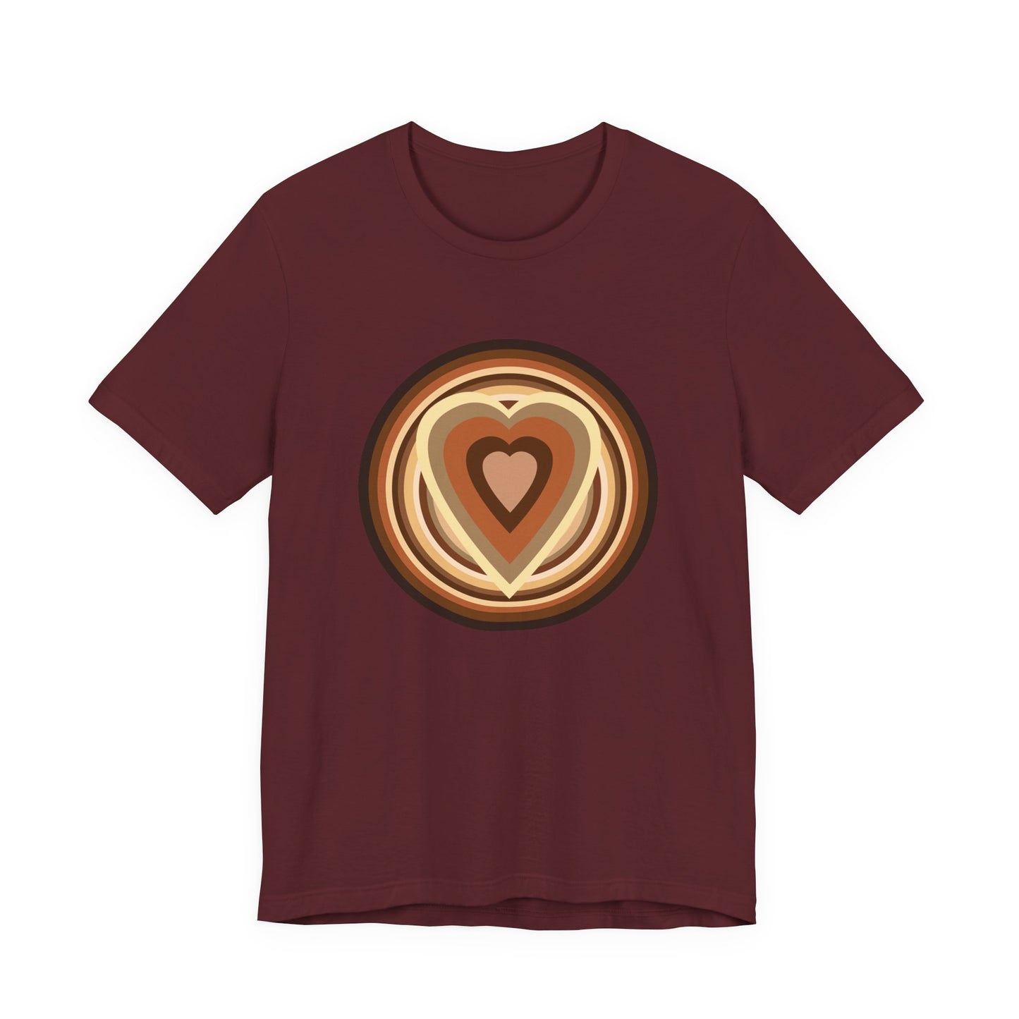Beige Power Hearts T-Shirt Short Sleeve