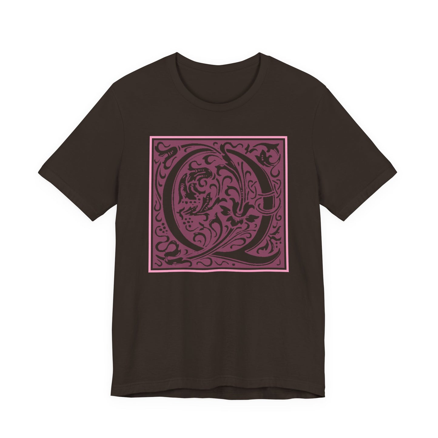 Q Scroll Wine T-Shirt Short Sleeve