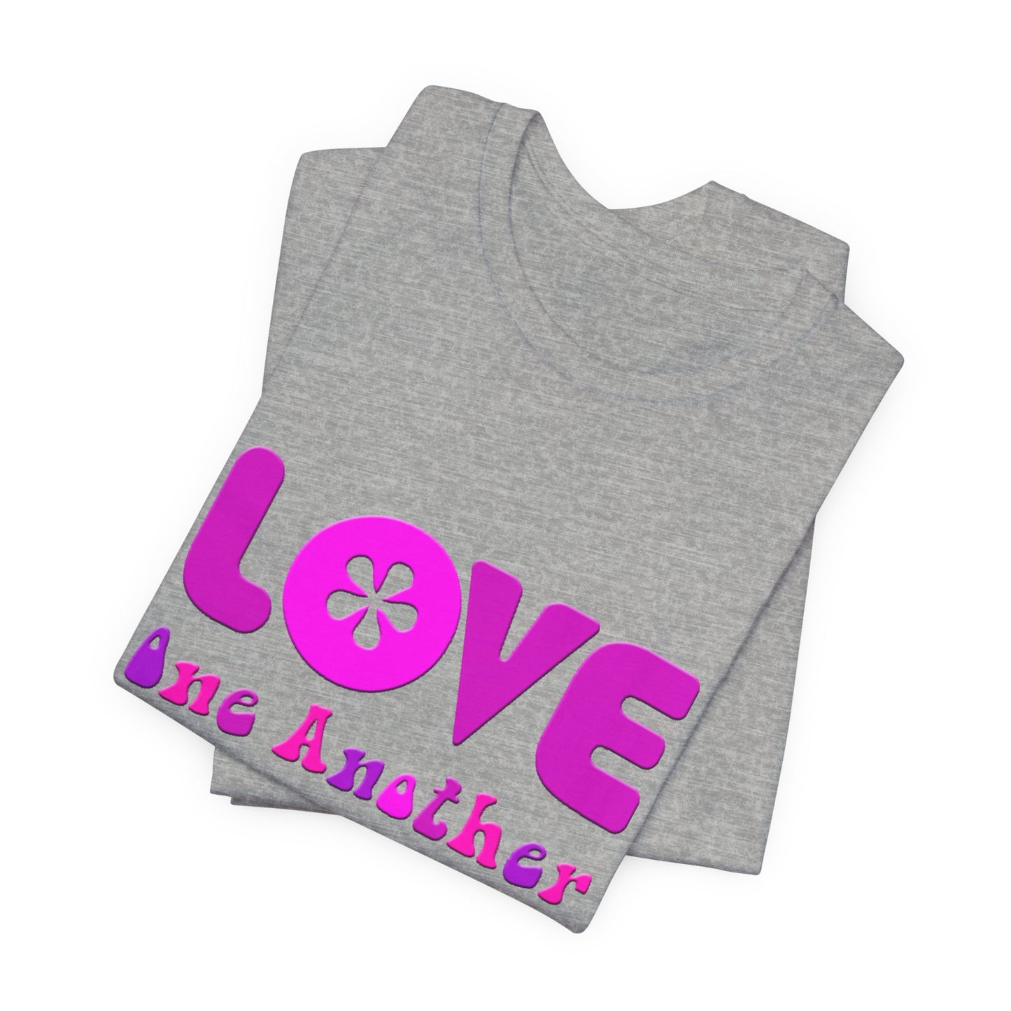 Love One Another Pink T-Shirt Short Sleeve
