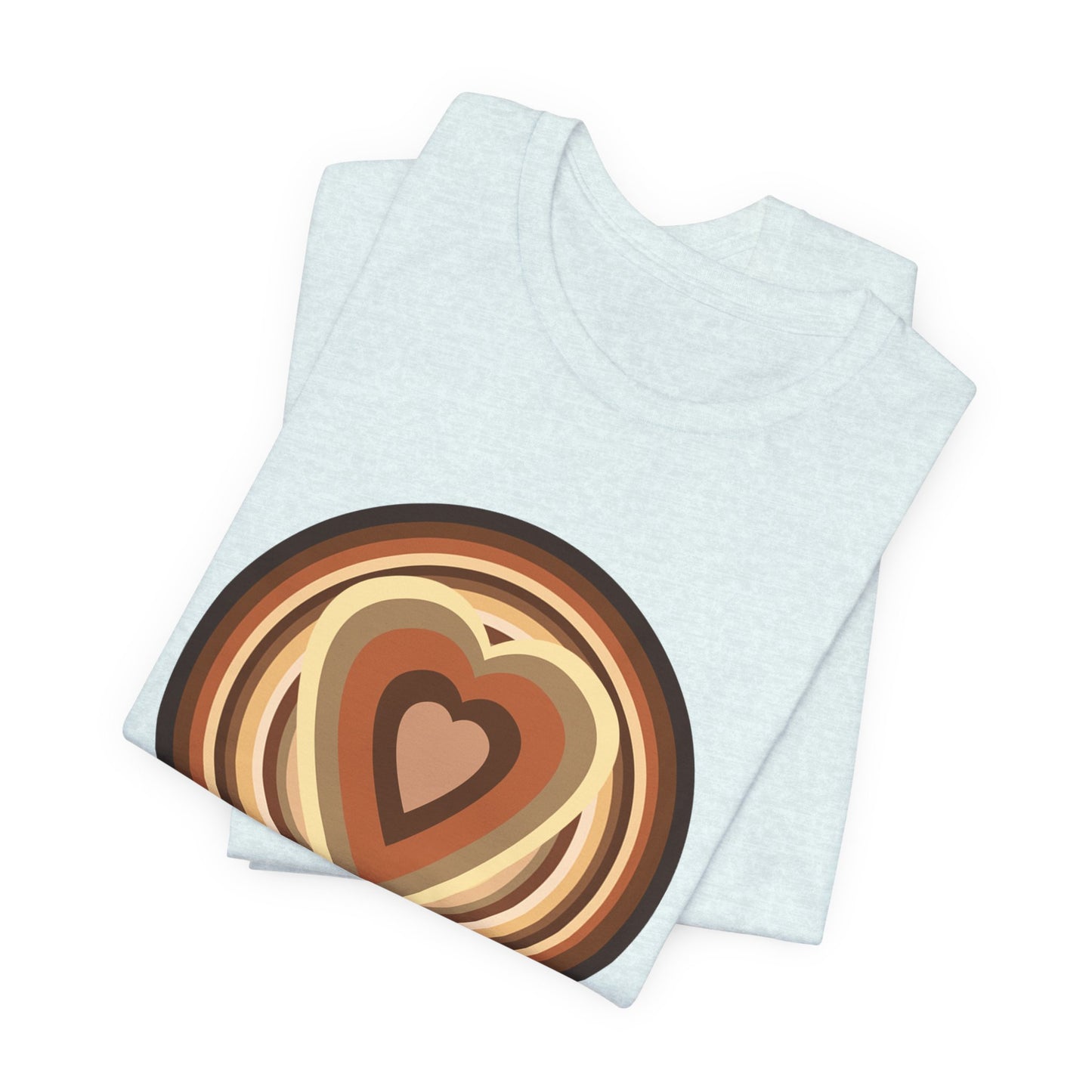 Beige Power Hearts T-Shirt Short Sleeve