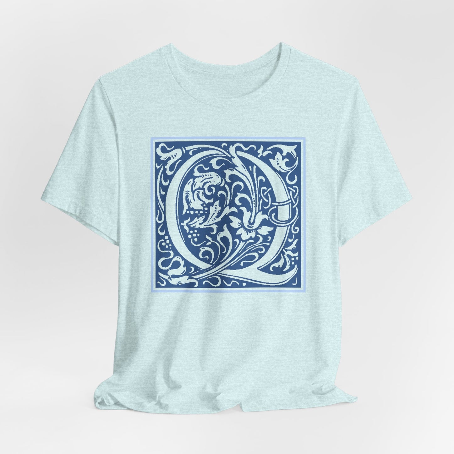 Q Scroll Blue T-Shirt Short Sleeve