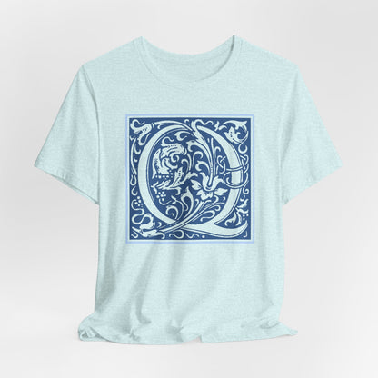 Q Scroll Blue T-Shirt Short Sleeve