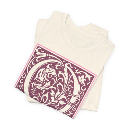 Q Scroll Wine T-Shirt Short Sleeve