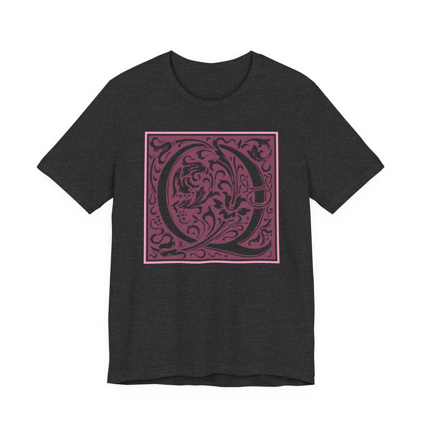 Q Scroll Wine T-Shirt Short Sleeve