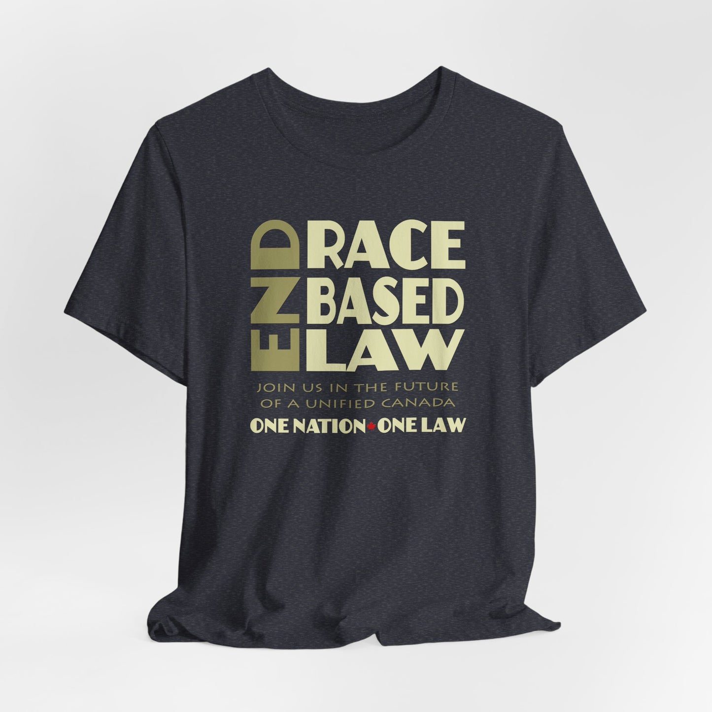 END RACE BASED LAW Canada Beige T-Shirt Short Sleeve