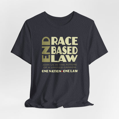 END RACE BASED LAW Canada Beige T-Shirt Short Sleeve