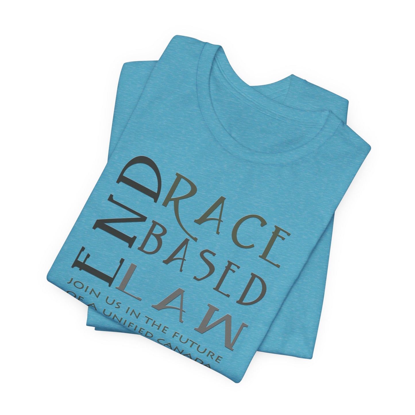 END RACE BASED LAW Canada Slim Grey T-Shirt Short Sleeve