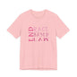 END RACE BASED LAW Slim Pink T-Shirt Short Sleeve
