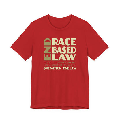 END RACE BASED LAW Canada Beige T-Shirt Short Sleeve