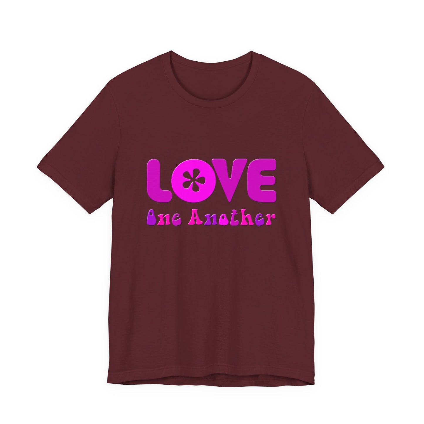 Love One Another Pink T-Shirt Short Sleeve