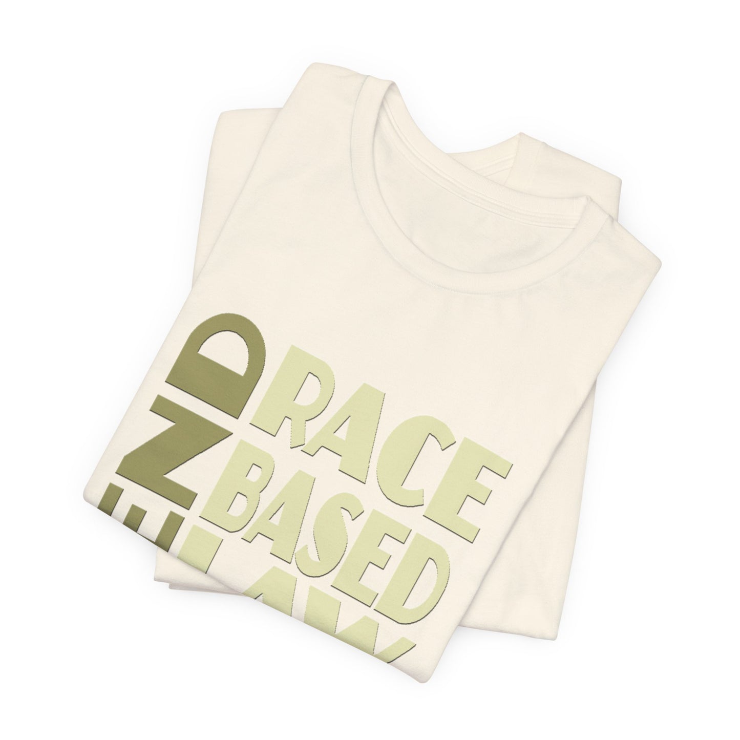 END RACE BASED LAW Beige T-Shirt Short Sleeve
