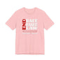 END RACE BASED LAW Canada Red White T-Shirt Short Sleeve