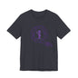 Q Purple Flower T-Shirt Short Sleeve